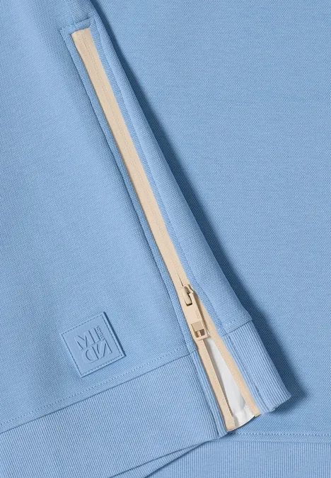 Hoodie z zamkiem błyskawicznym cloud blue