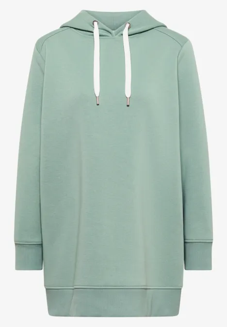 Hoodie long smoke salvia