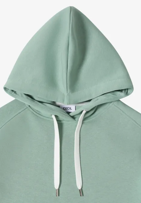 Hoodie long smoke salvia