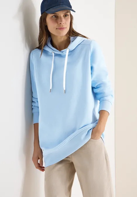 Hoodie long light sky blue
