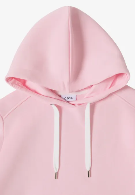 Hoodie long light blush rose