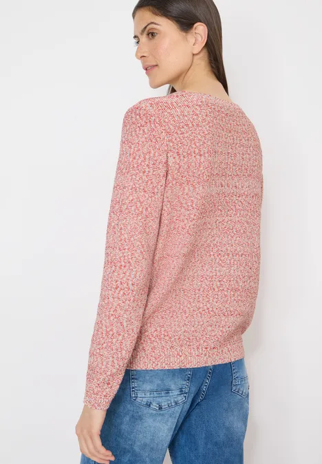 Trui met ruimteverf vanilla white