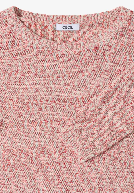 Trui met ruimteverf vanilla white