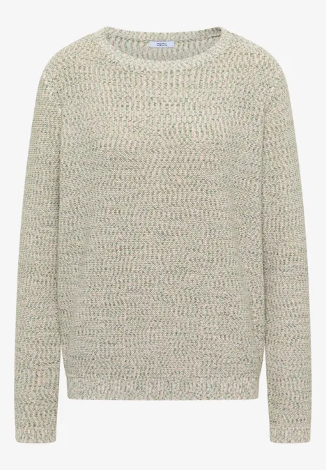 Trui met ruimteverf bamboo green melange