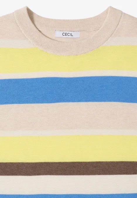 Sweter w paski iced yellow