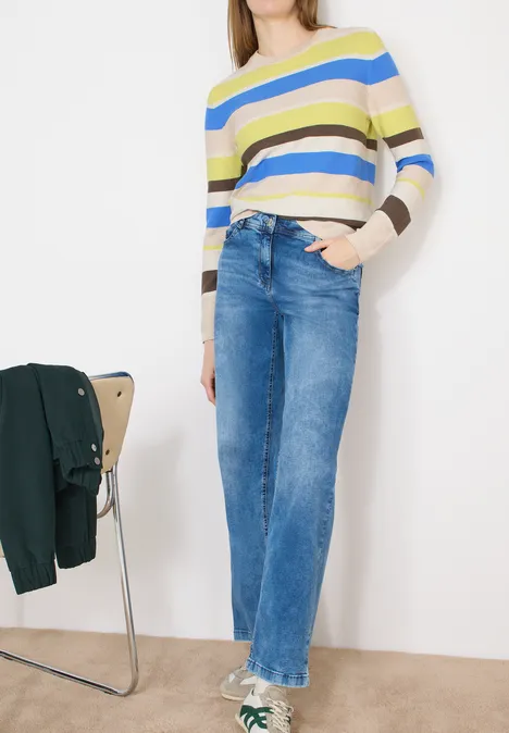 Sweter w paski iced yellow