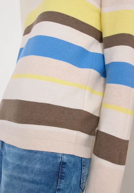 Sweter w paski iced yellow