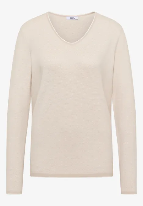 Two-Tone Pullover grain beige Two-Tone Pullover grain beige