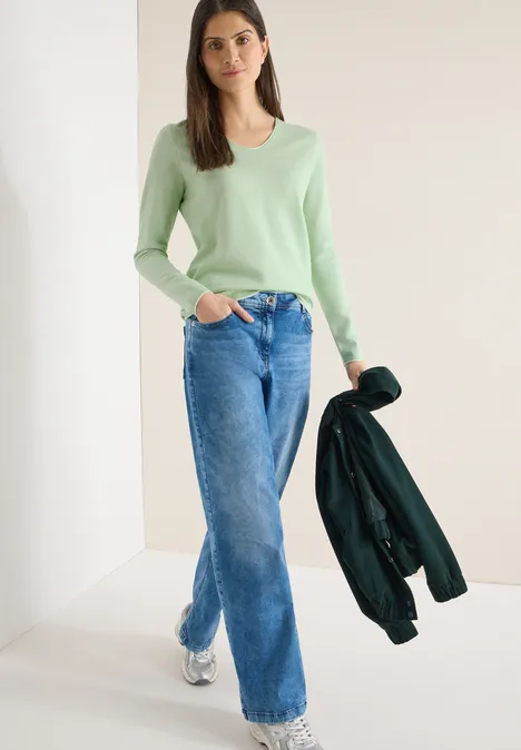 Sweter w dwóch kolorach juicy lime