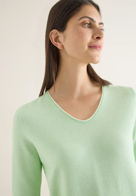 Sweter w dwóch kolorach juicy lime