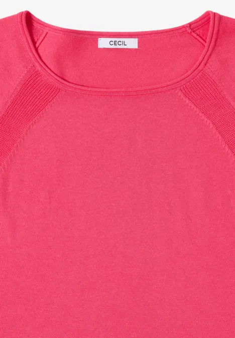 Trui met structuurdetails geranium red