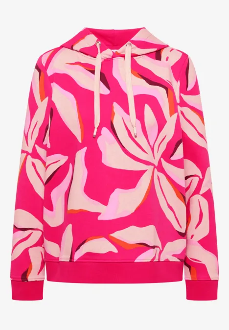 Sweatshirt mit floralem Muster beetroot pink