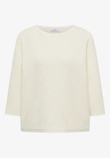 3/4-Arm Pullover in Dolman Passform raw sand beige