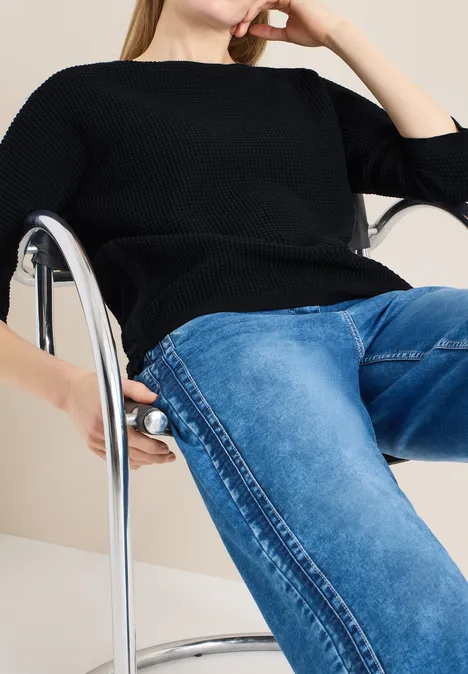 3/4-Arm Pullover in Dolman Passform universal blue