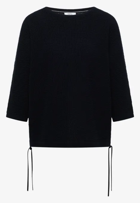 3/4-Arm Pullover in Dolman Passform universal blue