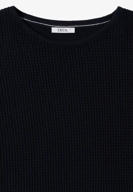 3/4-Arm Pullover in Dolman Passform universal blue