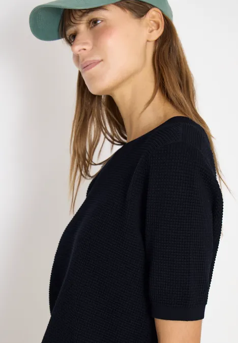 Pull à manches courtes structuré universal blue