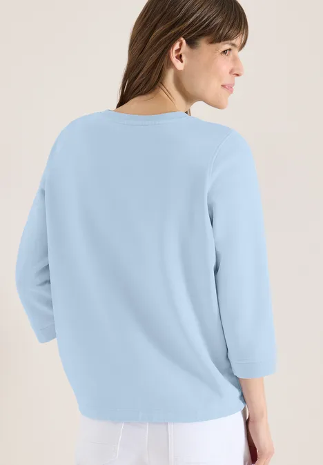 Sweat-shirt à manches 3/4 avec cordon de serrage fresh water blue