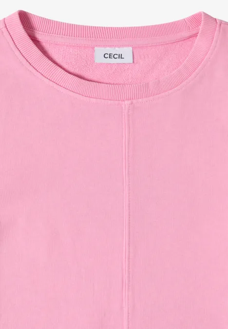 Sweat-shirt à manches 3/4 avec cordon de serrage flamingo rose