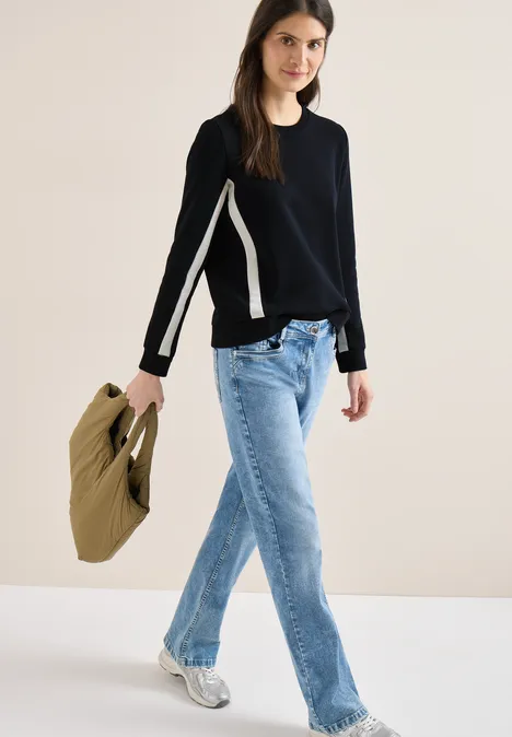 Sweatshirt mit Colorblock Details universal blue