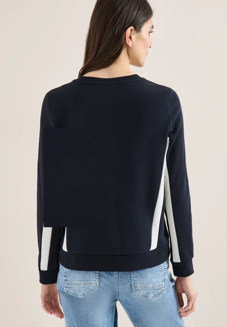 Sweatshirt mit Colorblock Details universal blue