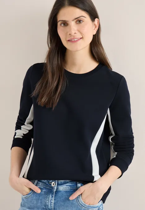 Sweatshirt mit Colorblock Details universal blue