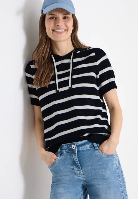 Kurzarm Pullover mit Kapuze universal blue Kurzarm Pullover mit Kapuze universal blue