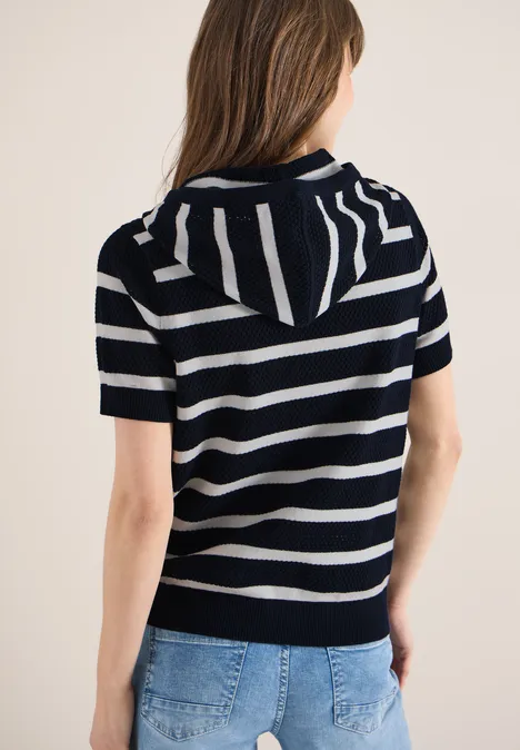 Kurzarm Pullover mit Kapuze universal blue Kurzarm Pullover mit Kapuze universal blue