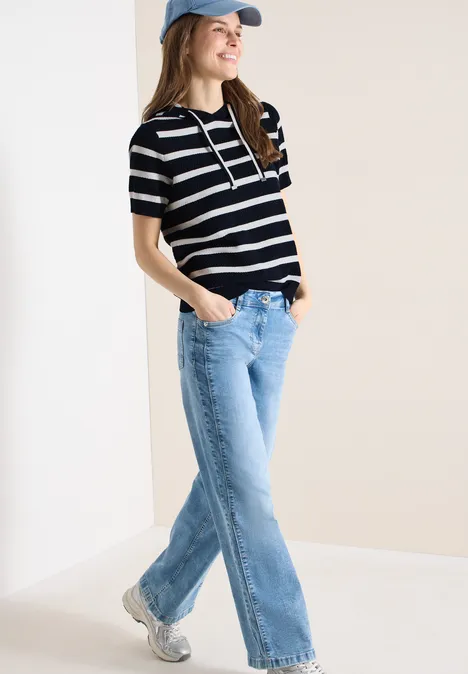 Kurzarm Pullover mit Kapuze universal blue Kurzarm Pullover mit Kapuze universal blue