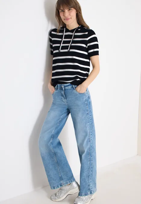 Kurzarm Pullover mit Kapuze universal blue Kurzarm Pullover mit Kapuze universal blue