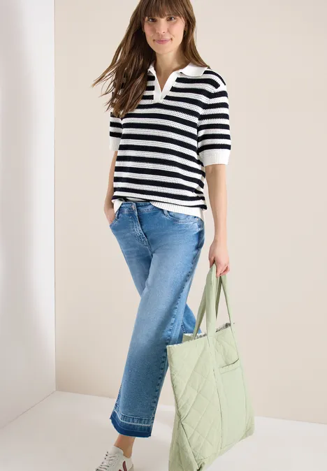 Kurzarm Poloshirt in Mesh-Qualität universal blue