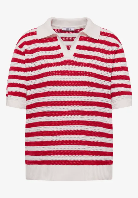Kurzarm Poloshirt in Mesh-Qualität glazed apple red