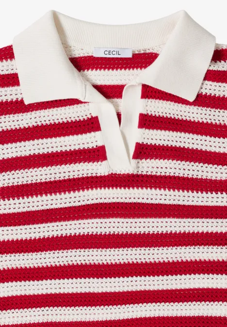 Kurzarm Poloshirt in Mesh-Qualität glazed apple red