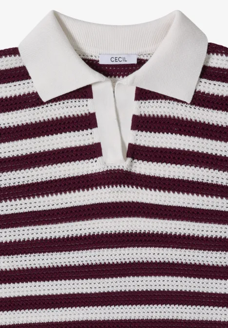 Kurzarm Poloshirt in Mesh-Qualität sweet grape red