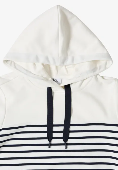 Kurzarm Sweatshirt mit Kapuze und Streifen universal blue Kurzarm Sweatshirt mit Kapuze und Streifen universal blue