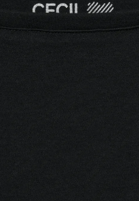 Basic Shirt in Unifarbe Black