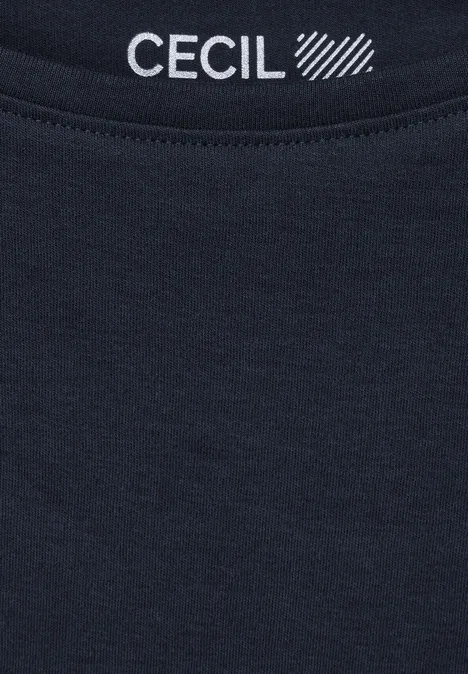 Basic Shirt in Unifarbe universal blue