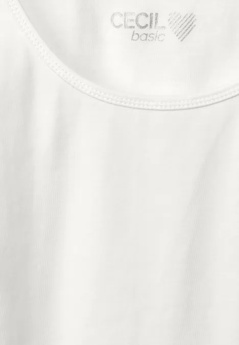 Top in Unifarbe vanilla white