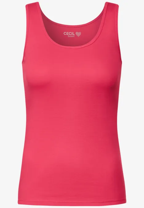 Top in Unifarbe strawberry red