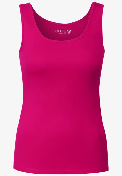 Top in Unifarbe pink sorbet