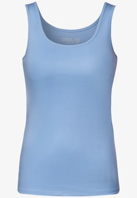 Top in Unifarbe soft light blue