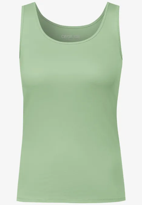 Top in Unifarbe light salvia green