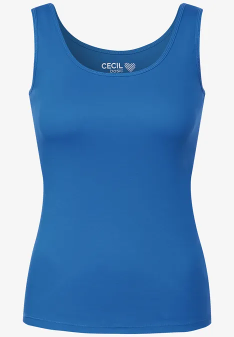 Top in Unifarbe dynamic blue