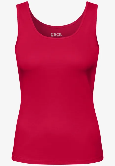 Top in Unifarbe granita red