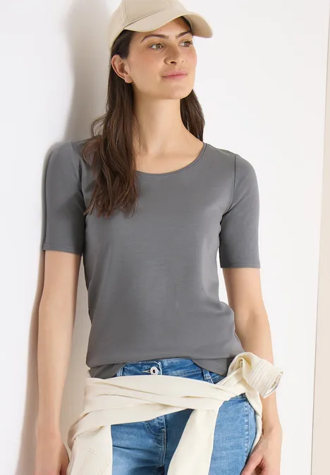 T-shirt en couleur unie graphite light grey