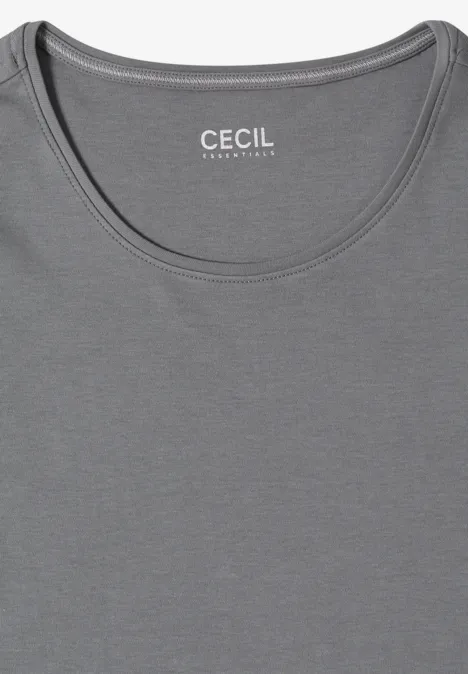 T-shirt en couleur unie graphite light grey
