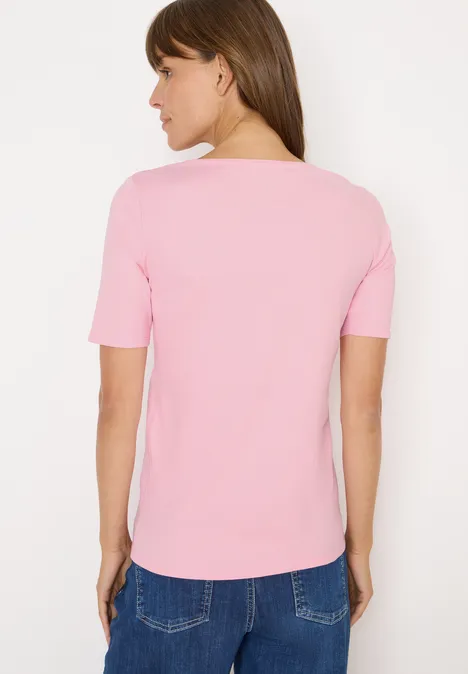 T-Shirt in Unifarbe blossom glow