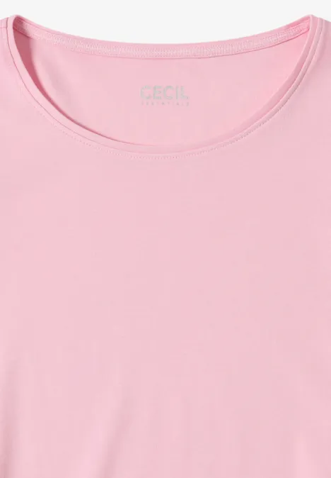 T-Shirt in Unifarbe blossom glow