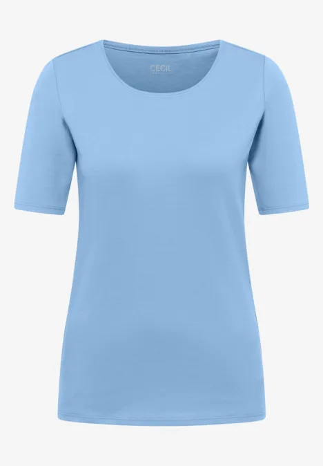 T-shirt en couleur unie cloud blue