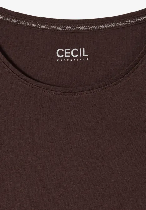 T-shirt en couleur unie macchiato brown